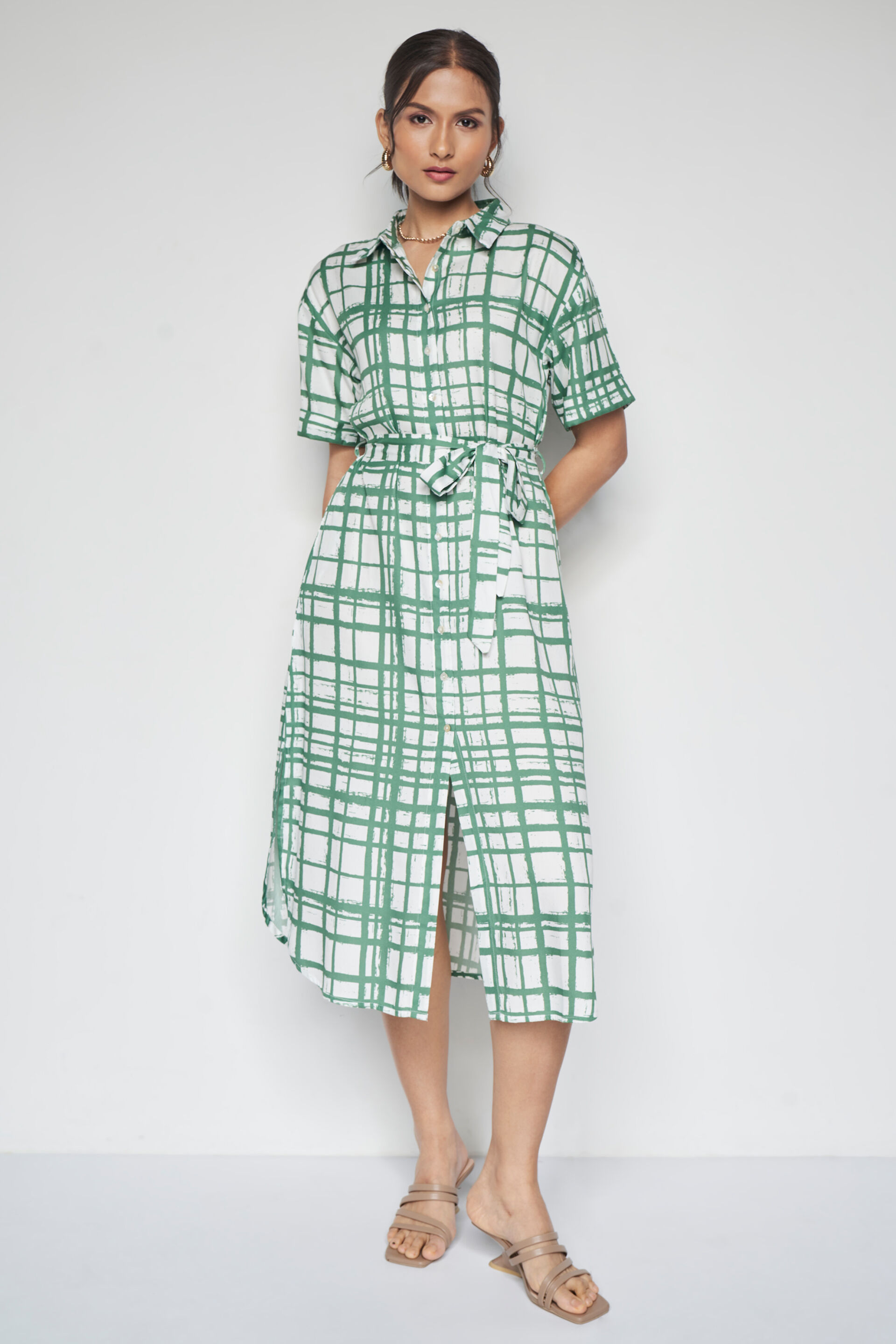 Eden Midi Dress, White, image 2